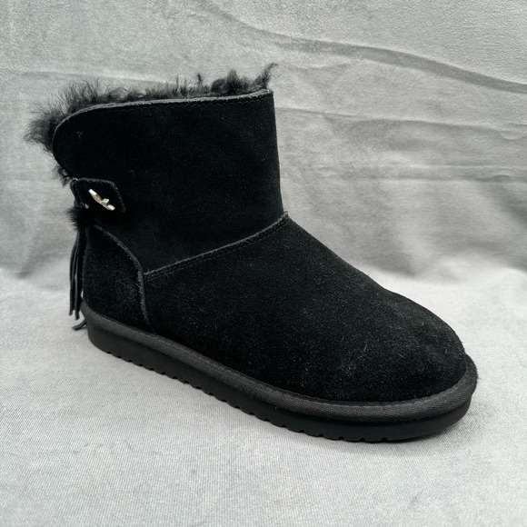 Koolaburra‎ by UGG Women's Jaelyn Mini Fashion Boots Black Suede Size 7 - Picture 1 of 9